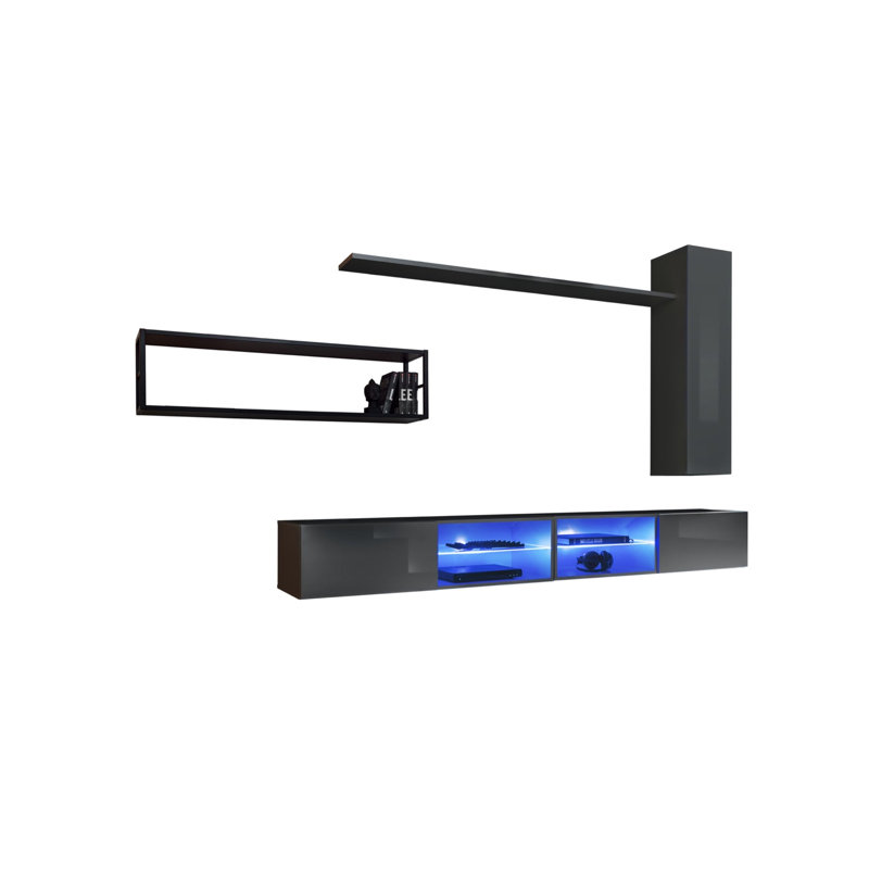 Unfinished Entertainment Centre for TVs up to 75", Graphite