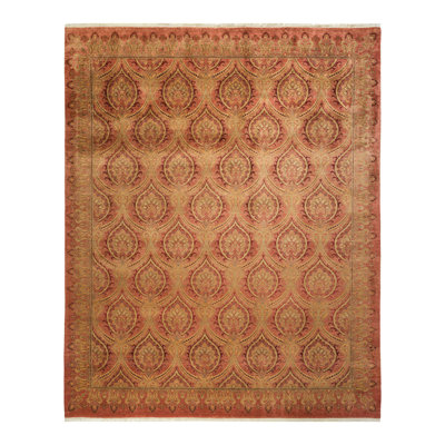 One-of-a-Kind 8'1" X 9'10" 2010s Wool Area Rug in Pink