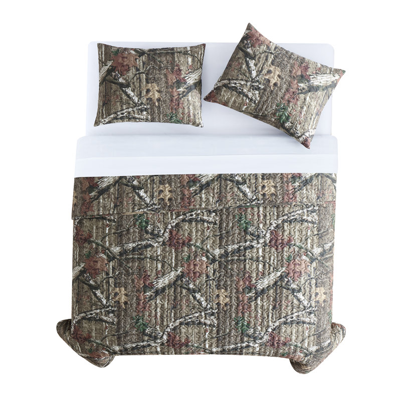 Sateen Camouflage Quilt, Full/Queen Quilt + 2 Shams