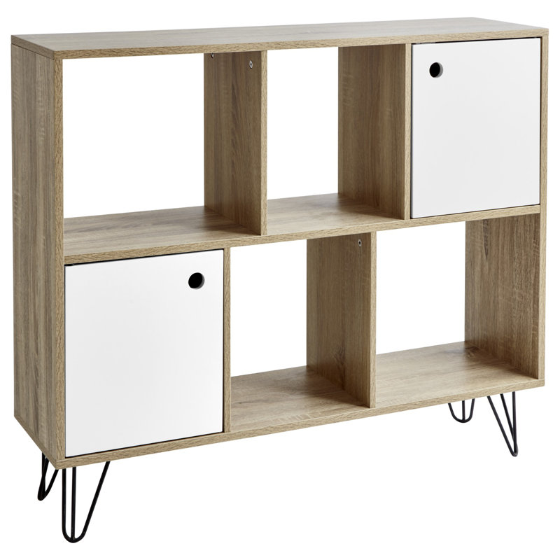 Azeil Bookcase, Natural/White
