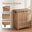 Laundry Hamper With Lid, 190L Large Laundry Basket 3 Section With 6 Removable Liner Bags & 3 Mesh Laundry Bags, Handwoven Rattan Clothes Hamper With Heightened Feet, No Install Needed, Natural-1297219312