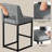 Upholstered Counter Height Bar Stool With Solid Wood Legs-689496963
