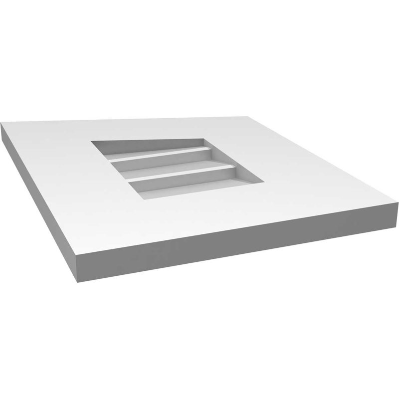 Évent en demi-pointe à montage sur surface droite Signature, H 16 po x l 12 po x P 1 po