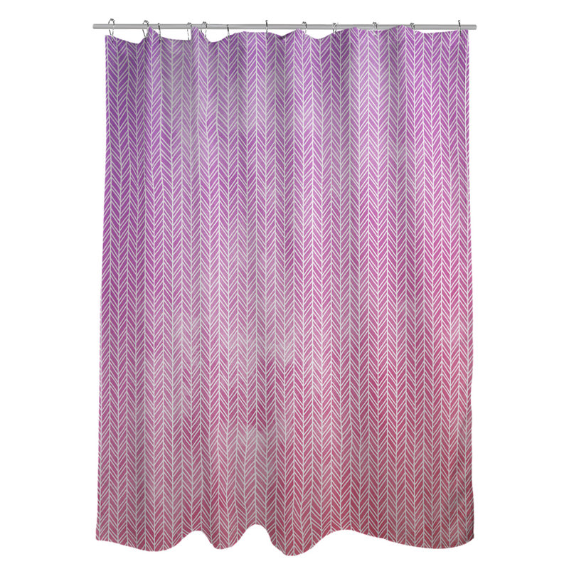Rideau de douche Herringbone, Rouge / Mauve