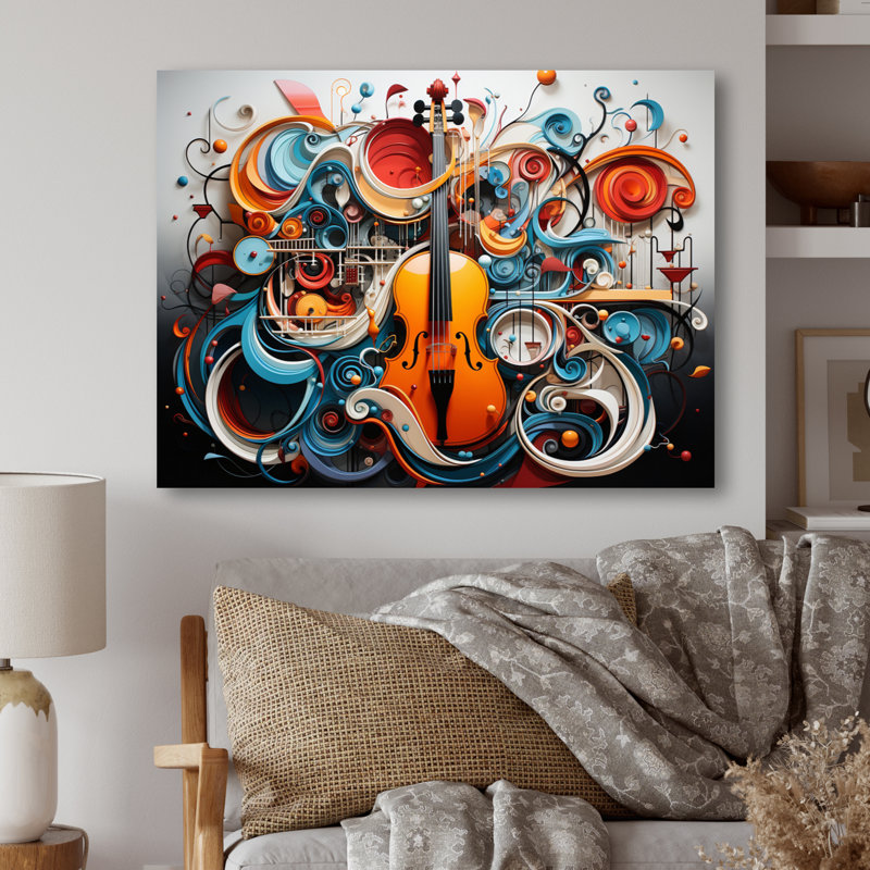 Symphonie colorée surréelle II - impression sur métal, H 24 po x l 32 po x P 1 po