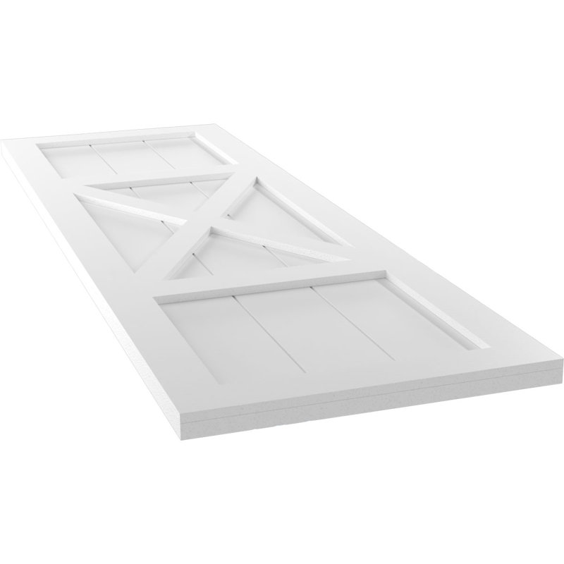 Volets à fixation fixe en PVC True Fit, Blanc, 12", 36"