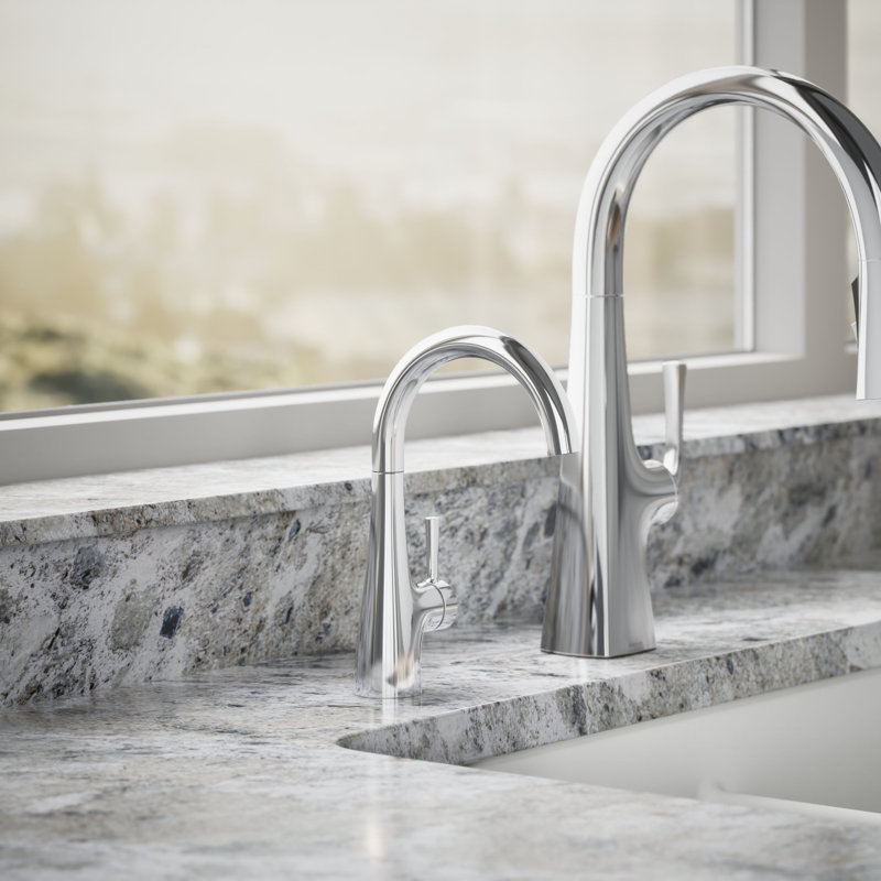 Transitional Beverage Faucet, Polished Chrome