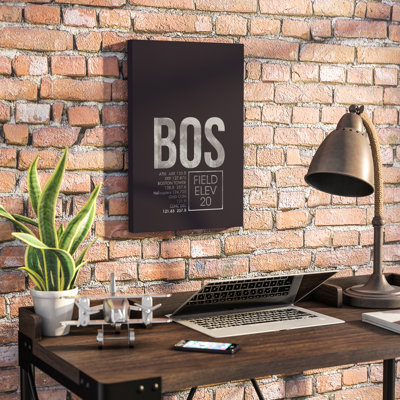 Art textuel sur toile "Boston (Logan)"