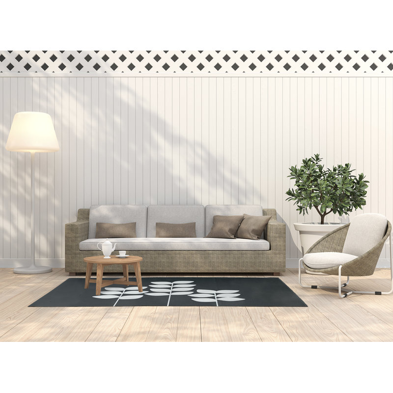 Chenille Floral Indoor Rug, Rectangle 3' x 5'
