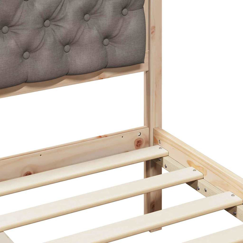 Bed, European Single (90 x 200 cm), Natural/Taupe