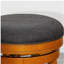 Tabouret de bar de couleur naturelle 30 po, siège en tissu gris anthracite-772993170-772993171-772993160