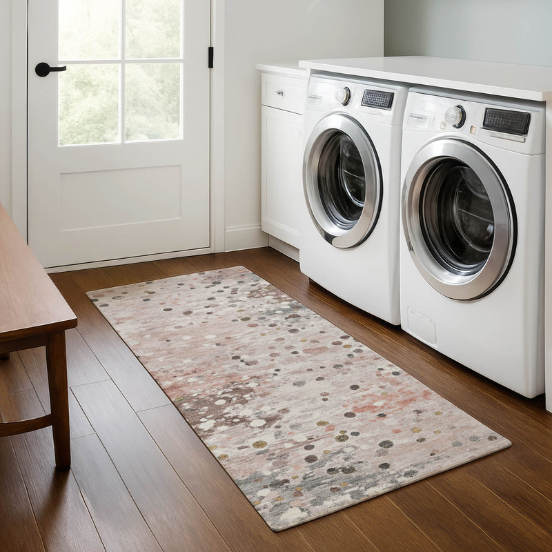 Premium Machine Washable Ansley Abstract Rug, Runner 2'3" x 7'6"