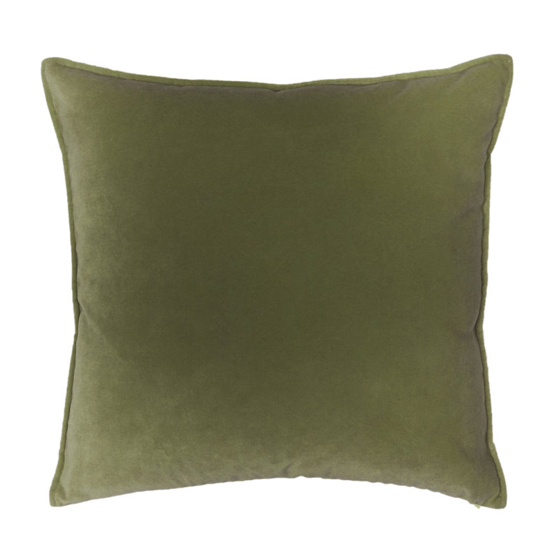 Franklin Washable Velvet Square Pillow Cover & Insert , Lichen, 22"H x 22"W