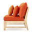 Chaise de patio Paulet avec coussins Sunbrella-475218151