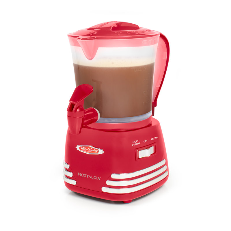 Nostalgia Retro Hot Chocolate Maker, Red, Red