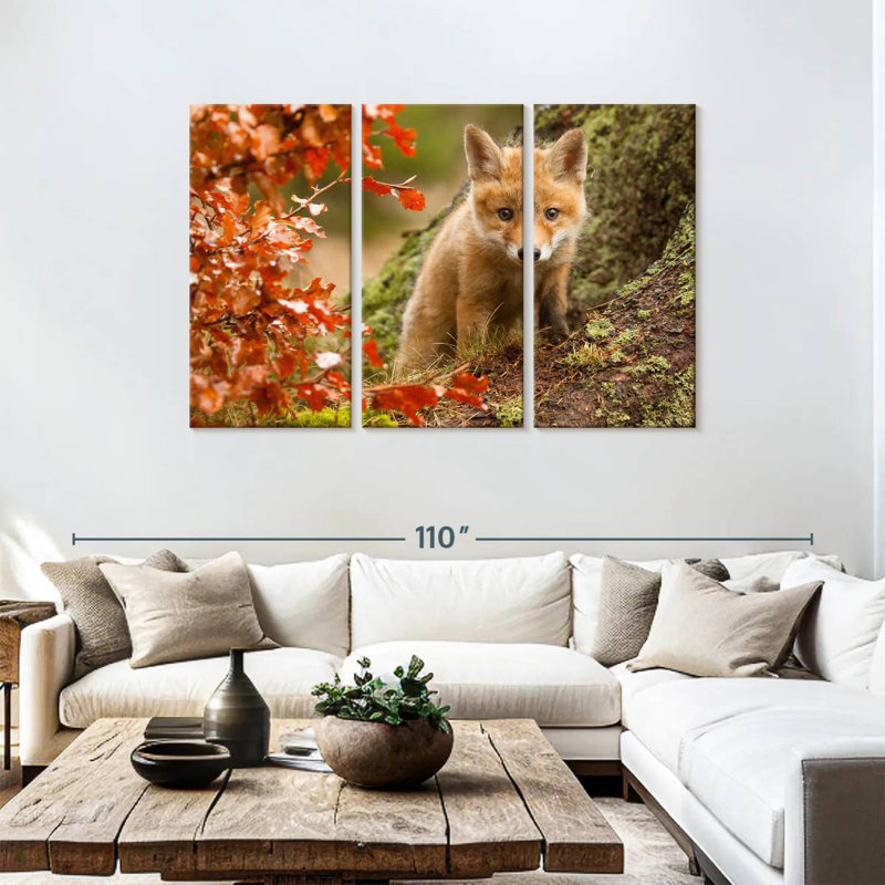 Fox Pup, 48" H x 74" W