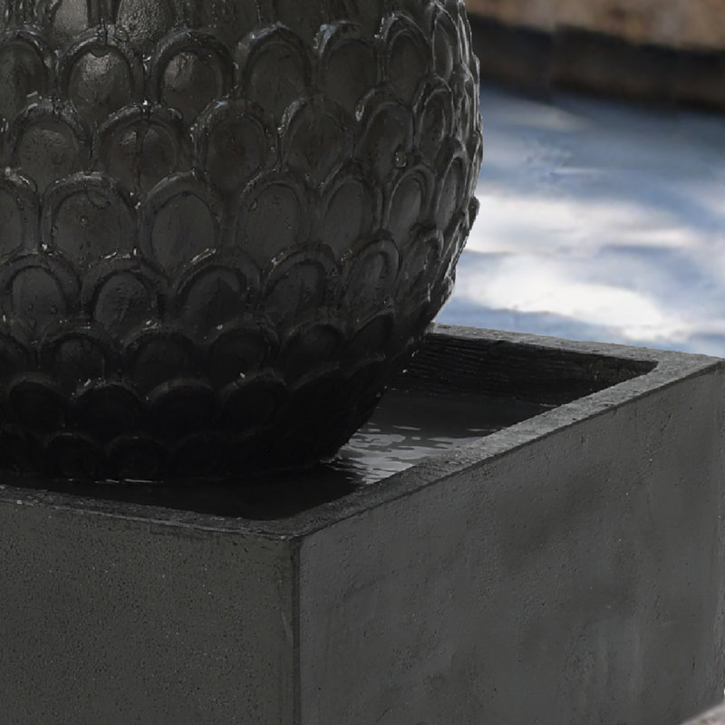 Weather Resistant Floor Fountain with Light