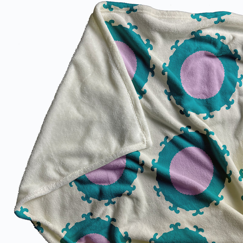 Couverture polaire Pan Bubbles, L 30 po x L 40 po, Lilas