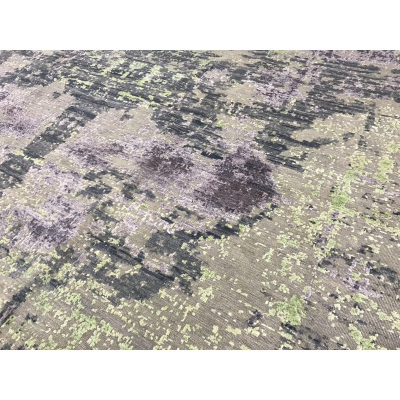 Hand-Knotted High-Quality Multi-Colored and Multi-Colored Area Rug
