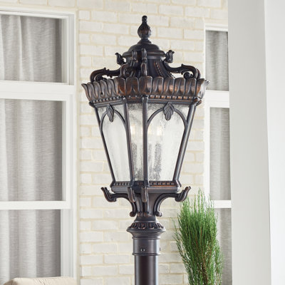 Guzzi 4-Light Londonderry Aluminum Outdoor Post Light with No Bulbs Included