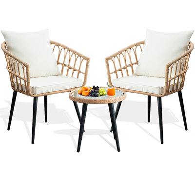 Brookston Oval 2 - Person Dining Set with Cushions