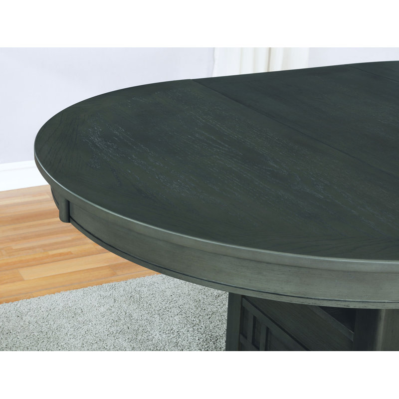 Beklabito Extendable Dining Table, Medium Gray, 36.25" H x 42" W x 60" L