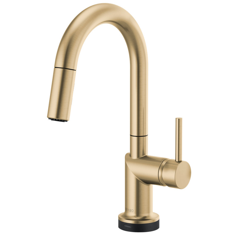 Odin® SmartTouch® Pull-Down Prep Faucet with Arc Spout, Luxe Gold, Lever