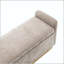Banc de rangement 49 po en chenille avec charnière de sécurité, base en métal doré et structure en bois-133331875-133331878