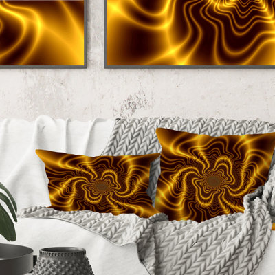 Coussin décoratif imprimé jaune