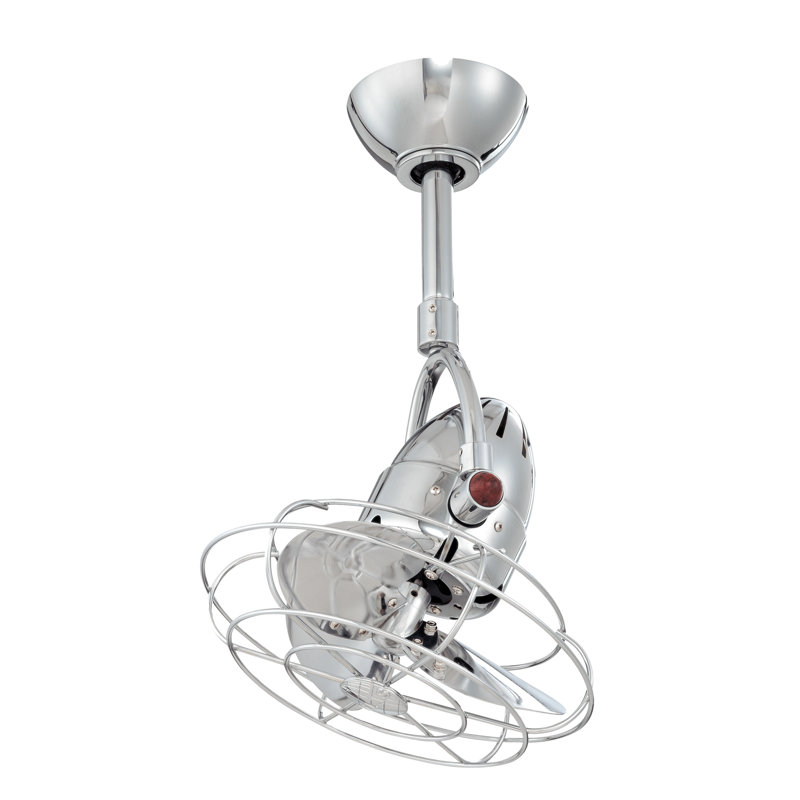 Ventilateur de plafond 3 pales 13 "avec télécommande Diane, Chrome poli