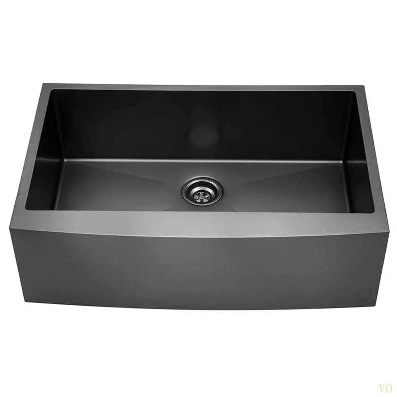 Évier de cuisine de ferme de 30 pouces, évier simple en acier inoxydable de calibre 16 avec grille inférieure et crépine