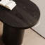 Table de bar droite noire en bois massif
