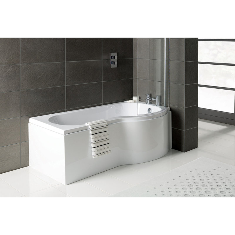 1700mm x 850mm Right Hand Soaking Acrylic Bathtub, Right Hand Drain