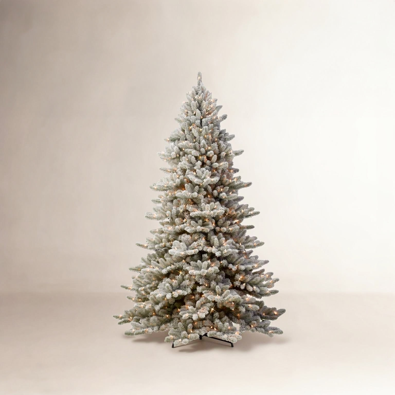 Frosted Pre-Lit Fir Christmas Tree, 6.5' H