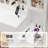 51" White 6-drawer Vanity Desk With 2 Cabinet Doors, Modern Makeup Vanity with LED Lights For Bedroom-446102978