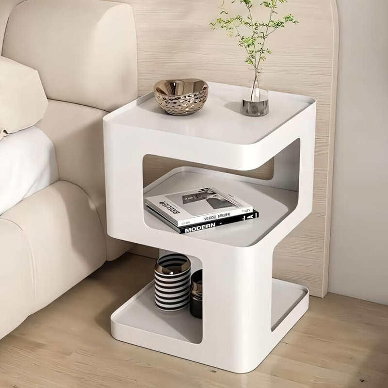 Metal Nightstand Small End Table Modern Side Table Accent Bedside Table 3 Tier Night Stands Bed Side Table For Living Room Bedroom Outdoor Entryway