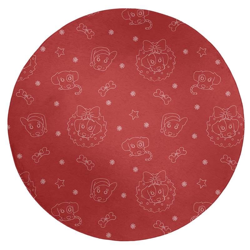 Chenille Indoor Rug, Round 5'