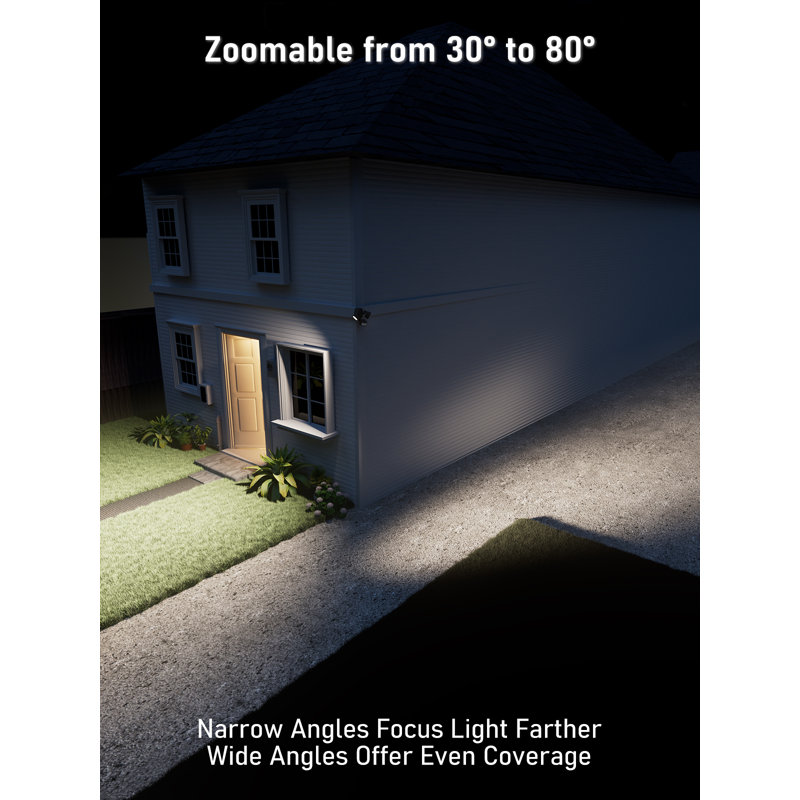 25W LED Security Light with Motion Sensor, Dusk to Dawn Flood Wall Light, 30°-80° Beam Angle Adjustable, Bronze