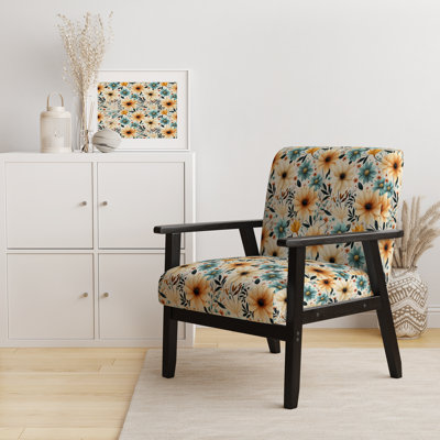 Upholstered Vintage Accent Arm Chair D
