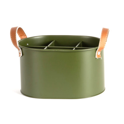 Métal ovale divisé vert foncé CADDY