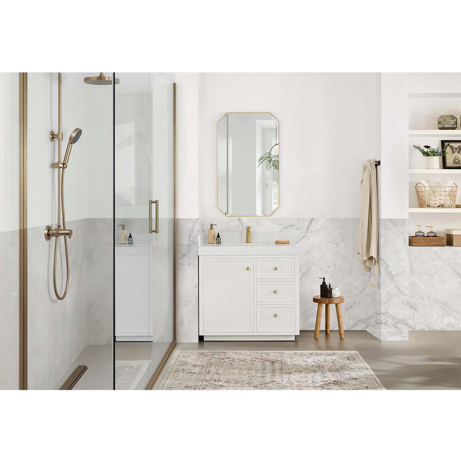 Thea 36" Single Bathroom Vanity, White