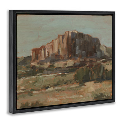 «Desert Mesa Cliff in Distance», art mural encadré par Floater