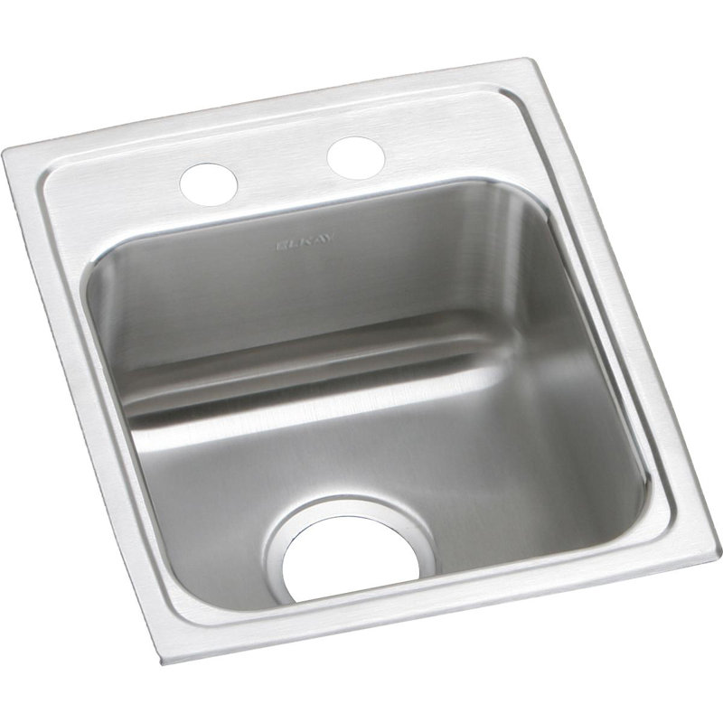 Évier de cuisine à poser Lustertone L 15 po x l 18 po, 2 trous