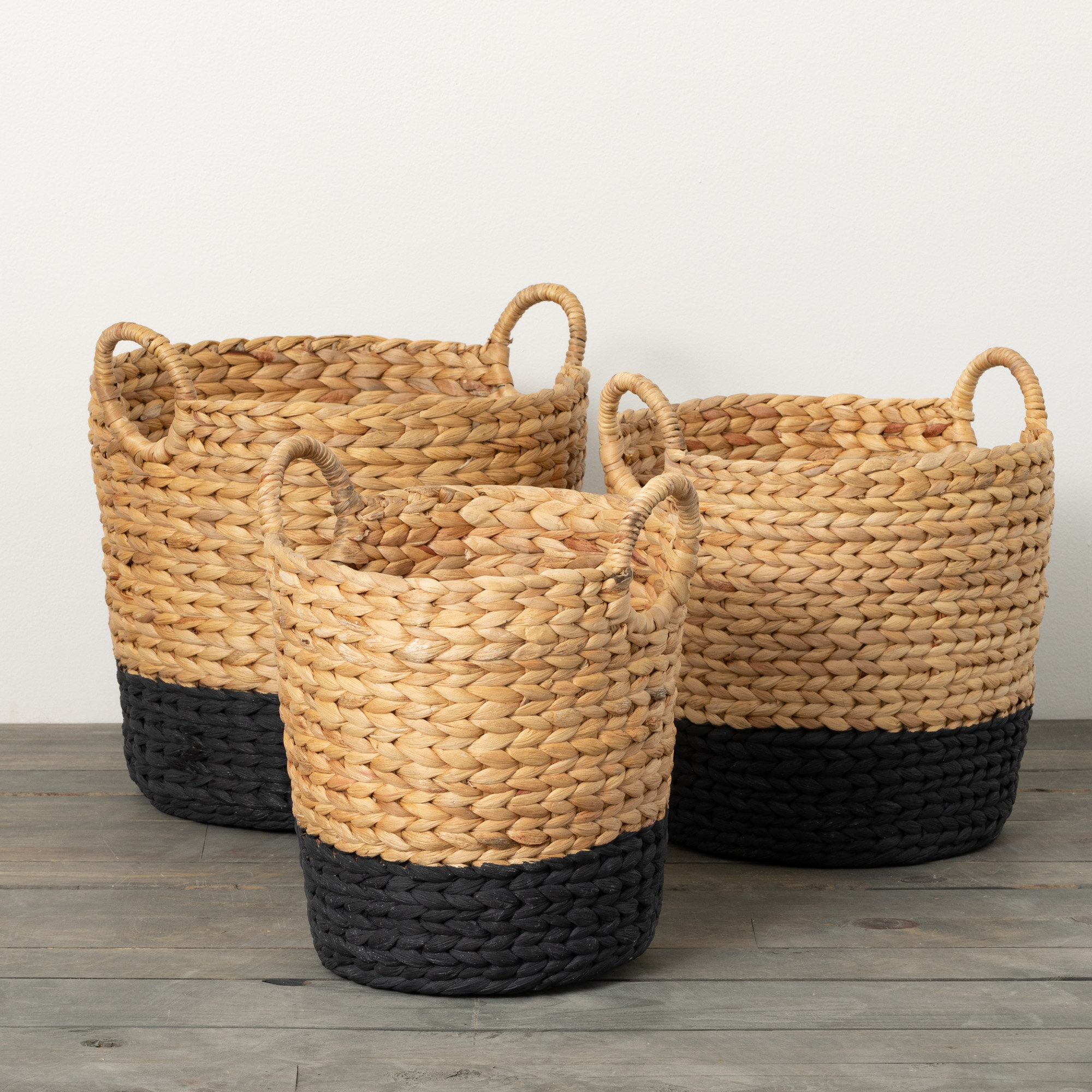 Beachcrest Home™ Banded Woven Basket Set | Wayfair