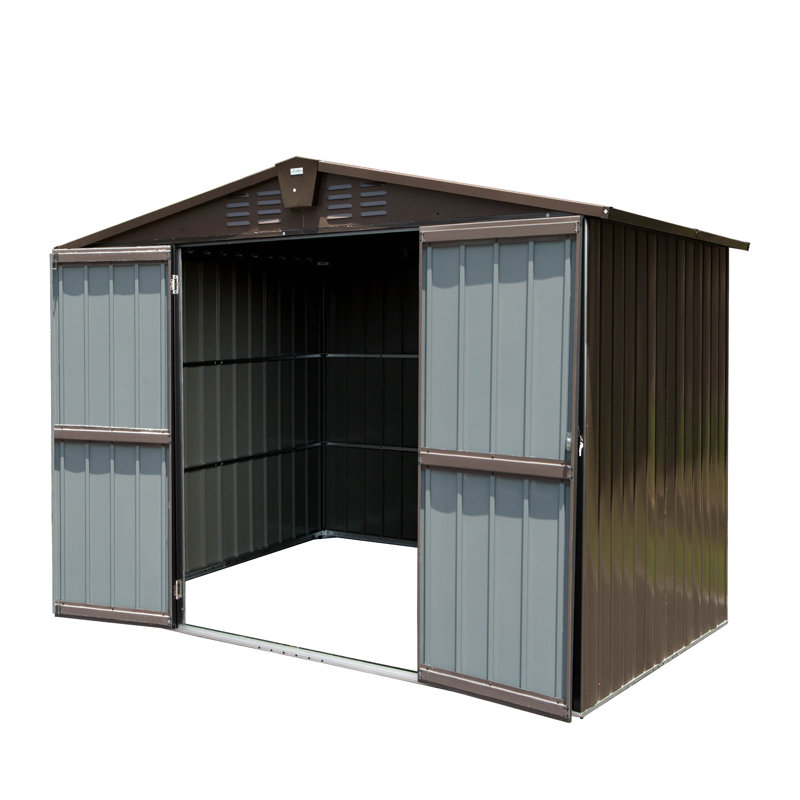 Metal Portable Storage Shed, 76.57" H x 118.43" W x 95.12" D