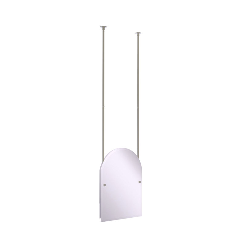 Miroir suspendu Beresford, Nickel satiné