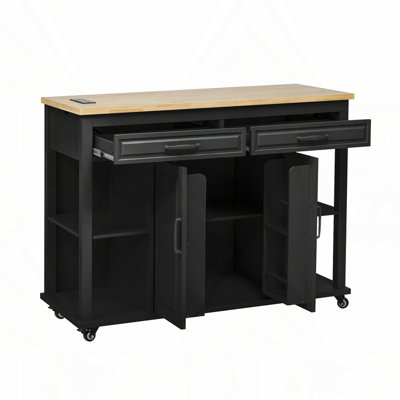 Îlot de cuisine 47 po avec table de salle à manger extensible
