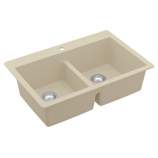 Karran USA  QU-810 33 Undermount Double Equal Bowl Quartz