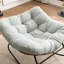 Chaise berçante, chaise d'appoint rembourrée en chenille, chaise berçante moderne pour chambre de bébé-117883271