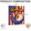 Aigle, croix, drapeau, toile, art mural, 8 x 10 pouces